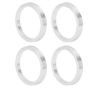 INFINAUTO Bague Centrique De Moyeu De Roue De Voiture Od 75,1Mm À Id 63,4Mm Moyeu De Roue Arbre Central D'Amortissement en Alliage D'Aluminium Ton Argent Durable