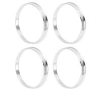 INFINAUTO Bague Centrique De Moyeu De Roue De Voiture Od 76,1Mm À Id 71,6Mm Moyeux De Roues Arbre Central D'Amortissement en Alliage D'Aluminium Ton Argent Durable
