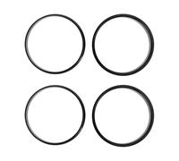 INFINAUTO Bagues De Centrage De Moyeu, 54,1 Mm Id 57,1 Mm Od Anneaux De Moyeu De Roue De Voiture En Plastique Abs Noir, 4 Pièces