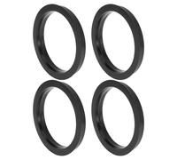 INFINAUTO Bagues De Centrage De Moyeu De Roue De Voiture De 79,6 Mm À 66,1 Mm en Polycarbonate Noir, Moyeux De Roues Centraux Absorbant Les Chocs, 4 Pièces