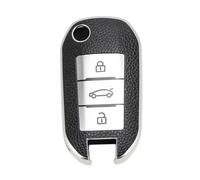 INFINAUTO Étui De Protection en Silicone TPU Argenté pour Clé De Voiture pour Opel Crossland X/pour Opel Zafira/pour Opel Corsa F - Étui pour Clé Télécommande 3 Boutons