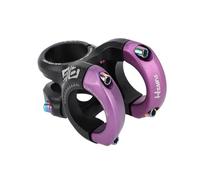 INFINAUTO Guidon Court pour VTT, Potence De 31,8 Mm De Diamètre, 40 Mm De Longueur, pour Vélo De Route VTT BMX Fixie Gear Cyclisme, Potence Courte À Angle De 0-Degré, Noir Violet, 1 Pièce