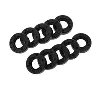 INFINAUTO Joint Universel D’Étanchéité TC Double Lèvre Avec Ressort En Acier Anneau D’Étanchéité Pour Arbre Rotatif Haute Pression Caoutchouc NBR Noir 10 Pcs 10x19x5mm
