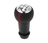 INFINAUTO Pommeau De Levier De Vitesse Manuel À 5 Vitesses, Levier De Vitesse De Boîte De Vitesses No.2403Aj/2403Cn Pour Citroen C3 2002-2011 En Plastique Simili Cuir Noir Rouge, 1 Pièce