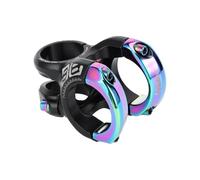 INFINAUTO Potence De Guidon Courte Noir 1 Pc pour VTT Angle 0 Degré 40mm | Alliage D'Aluminium, Diamètre 35mm, Pour Vélo Route, BMX, Fixie, Cyclisme, Facile À Installer, Collier À 4 Boulons