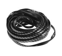 INFINAUTO Protège-Bord De Porte De Voiture Universel, Extérieur 26,25 Pieds Garde De Protection Contre Les Rayures En Forme De U En Pvc Chromé Noir Motif Fibre De Carbone, 1 Pc