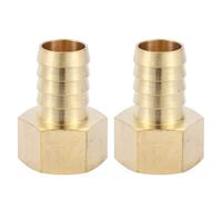 INFINAUTO Raccord De Tuyau En Laiton 1/8" Avec Embase Hexagonale Interne Pour Air Eau Huile Gaz Carburant 2 Pcs Ton Or 3/4"OD-3/4"NPT