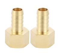 INFINAUTO Raccord De Tuyau En Laiton 1/8" Avec Embase Hexagonale Interne Pour Air Eau Huile Gaz Carburant 2 Pcs Ton Or 1/2"OD-1/2"NPT
