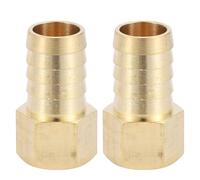 INFINAUTO Raccord De Tuyau En Laiton 1/8" Avec Embase Hexagonale Interne Pour Air Eau Huile Gaz Carburant 2 Pcs Ton Or 3/4"OD-1/2"NPT