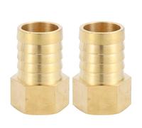 INFINAUTO Raccord De Tuyau En Laiton 1/8" Avec Embase Hexagonale Interne Pour Air Eau Huile Gaz Carburant 2 Pcs Ton Or 1"OD-3/4"NPT