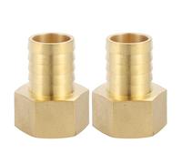 INFINAUTO Raccord De Tuyau En Laiton 1/8" Avec Embase Hexagonale Interne Pour Air Eau Huile Gaz Carburant 2 Pcs Ton Or 1"OD-1"NPT