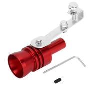 INFINAUTO Sifflet de tuyau d'échappement Turbo Sound, Silencieux arrière de tuyau d'échappement XL pour voiture moto, Faiseur de rugissement en aluminium rouge, 1 ensemble