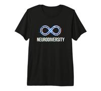 Infini de la neurodiversité | Acceptation de l'Autisme - Glitch Art T-Shirt Haut de Gamme