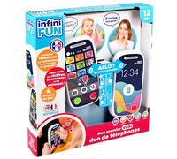 Infini Fun Téléphones jouet Mon 1er Duo – Communication réaliste, chiffres & couleurs, multicolore