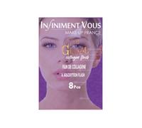 Infiniment Vous Make Up France - Recharge Collagene Flash X 8 Films, masque visage anti cerne, masque collagene visage, anti rides puissant immediat, combleur de rides instantané