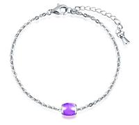 INFINIONLY Bracelet de Perles de la Chance pour Femme Fille Parure de Bijoux en Acier Inoxydable Bracelet d'Humeur Changeant de Couleur Bracelet de Température