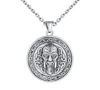INFINIONLY Collier Médaillon en Acier Inoxydable pour Hommes Pendentif Tête de Pirate Vintage Colliers Amulette Hip Hop Bijoux Fantaisie Adolescents Décoration