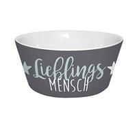infinite by GEDA LABELS 12459 Bol 'l'homme Préféré' Bol en Porcelaine, Porcelaine, Gris, 13,5 x 13,5 x 6 cm
