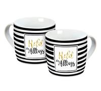 Infinite by Geda Labels 12873 Tasse en porcelaine Noir/blanc