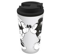 infinite by GEDA LABELS (INFKH) Tasse à café à emporter Mickey Kiss Sketch Gris argenté 400 ml