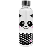 infinite by GEDA LABELS (INFKH) Trinkflasche Panda Gesicht 500ml Gourde Mixte Jeune, Transparent, Noir, Rose, 500 ML