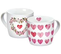 infinite by GEDA LABELS (INFKH) Watercolor Love Lot de 2 tasses 250 ml