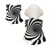Infinite Spiral Vortex L Vêtements pour petits chiens - Tenue d'été mignonne pour chiot - Vêtement doux et respirant pour chat