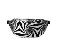 Infinite Spiral Vortex Sac banane de course à pied sans rebond pour la salle de sport, sac banane étanche avec sangle réglable