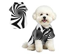 Infinite Spiral Vortex XL Chemise hawaïenne pour petits chiens - Tenue d'été mignonne pour la plage - Vêtement doux et respirant avec boutons