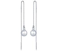Infinite U Boucle d'oreille en argent 925 le fil d'oreille de perle simple et jolie pour femme fille
