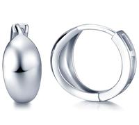 Infinite U Boucles d'oreilles en argent 925, Créoles d'oreilles en forme de cœur, Mini Bague d'oreilles pour femme fille, élégant et simple (Argent-3)