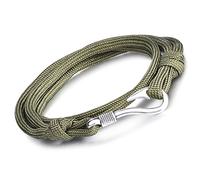 Infinite U Bracelet tressé Multi-Rangs Multicolore l'ancre de Navire et l'hameçon en Alliage et Nylon Corde de Coton la Couleur de Vert pour Femme Homme
