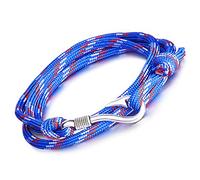 Infinite U Bracelet tressé Multi-Rangs Multicolore l'ancre de Navire et l'hameçon en Alliage et Nylon Corde de Coton la Couleur de Bleu pour Femme Homme