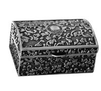 Infinite U Luxe Etain Pur Forme de Rectangle Titan Femme Coffret Boîte à Bijoux Argent Antique, Etain Pur, Etain Pur