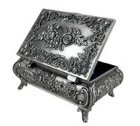 Infinite U Luxe Forme de Rectangle Rose Gravure Grand Femme Coffret Boîte à Bijoux-2 Options