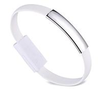 Infinite U Unique Blanc Bracelet Légère Type Magnétique USB Chargeur Portable et Câble de Données pour Android Mobile Phone Samsung HTC Nokia Blackberry Huawei ZTE