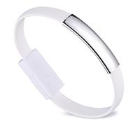 Infinite U Unique Blanc Bracelet Légère Type Magnétique USB Chargeur Portable et Câble de Données pour iphone 5/5S/6/6 Plus (avec Sac Cadeau)