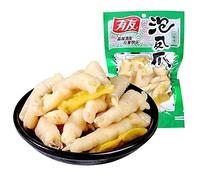 Infinitely Great Home Decor Lot de 5 sachets de nourriture chinoise Youyou Pieds de poulet saveur épicée avec poivrons marinés emballés sous vide 100 g