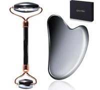 InfiniteRelax Terahertz Gua Sha & Roller Ensemble d'outils pour le visage, rouleau et Gua Sha, outil de massage Guasha pour réduire les poches et améliorer les rides Idée pour maman et femme