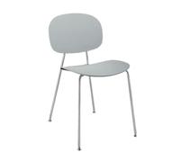 INFINITI set de 4 chaises TONDINA POP (Grigio mandorla - Polipropilene e acciaio cromato)