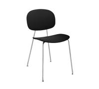 INFINITI set de 4 chaises TONDINA POP (noir carbone - Polipropilene e acciaio cromato)