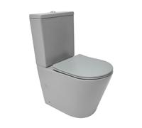 Infinitio WC à poser complet en céramique avec abattant SoftClose, gris mat (SATINF031VPSNLGRM)