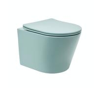 Infinitio WC suspendu sans bride en céramique avec abattant SoftClose, vert mat (SATINF010RREXPLGEM)