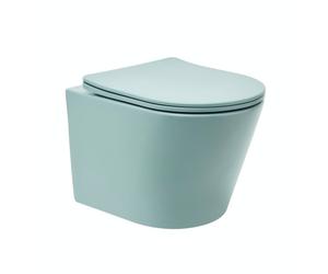 Infinitio WC suspendu sans bride en céramique avec abattant SoftClose, vert mat (SATINF010RREXPLGEM)