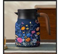 Infinitne Vintage Floral Pattern Tea- Built-In Infuser, Infinite Tea Pot, 316 Stainless Steel Insulated Tea Bottle, Long-Lasting Heat Retention, Easy to Clean (1000ML-Type-V)