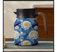 Infinitne Vintage Floral Pattern Tea- Built-In Infuser, Infinite Tea Pot, 316 Stainless Steel Insulated Tea Bottle, Long-Lasting Heat Retention, Easy to Clean (1000ML-Type-U)