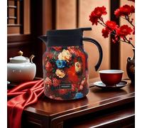 Infinitne Vintage Floral Pattern Tea- Built-In Infuser, Infinite Tea Pot, 316 Stainless Steel Insulated Tea Bottle, Long-Lasting Heat Retention, Easy to Clean (1000ML-Type-I)