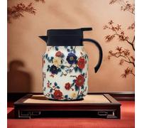 Infinitne Vintage Floral Pattern Tea- Built-In Infuser, Infinite Tea Pot, 316 Stainless Steel Insulated Tea Bottle, Long-Lasting Heat Retention, Easy to Clean (1000ML-Type-H)