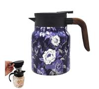 Infinitne Vintage Floral Pattern Tea, Built-In Infuser, Insulated Tea Pot with Infuser,Temperature Control Teas Kettle for Loose Teas(H,800ml)