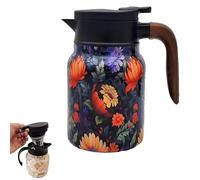 Infinitne Vintage Floral Pattern Tea, Built-In Infuser, Insulated Tea Pot with Infuser,Temperature Control Teas Kettle for Loose Teas(B,800ml)